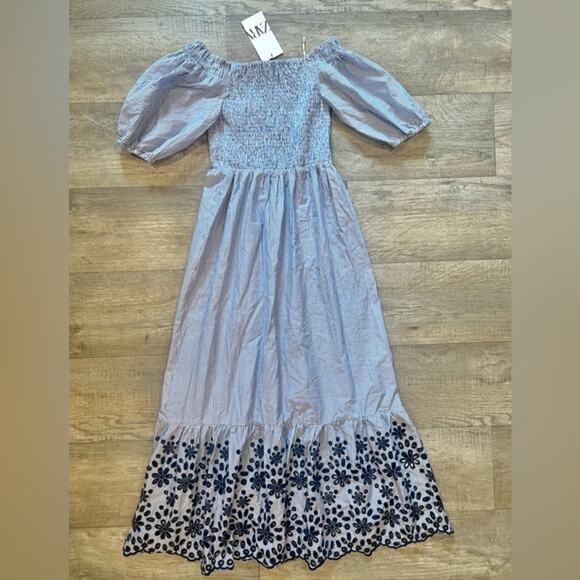 ZARA Balloon Sleeve Long Dress NWT - Picture 13 of 16